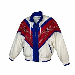 VTG Lavon Petites Nautical Windbreaker Jacket Maritime Fisherman Aesthetic Sz PS